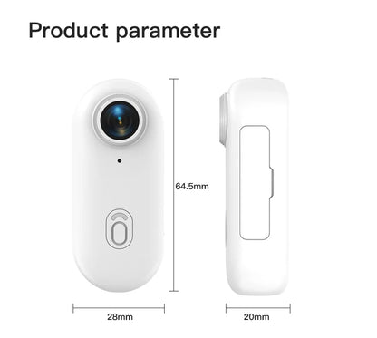 Pocket 4K Mini Camera  Magnetic Wearable Cam with Waterproof Shell WiFi Bike Motorcycle Camera Friendly for Casual Cycling Vlog