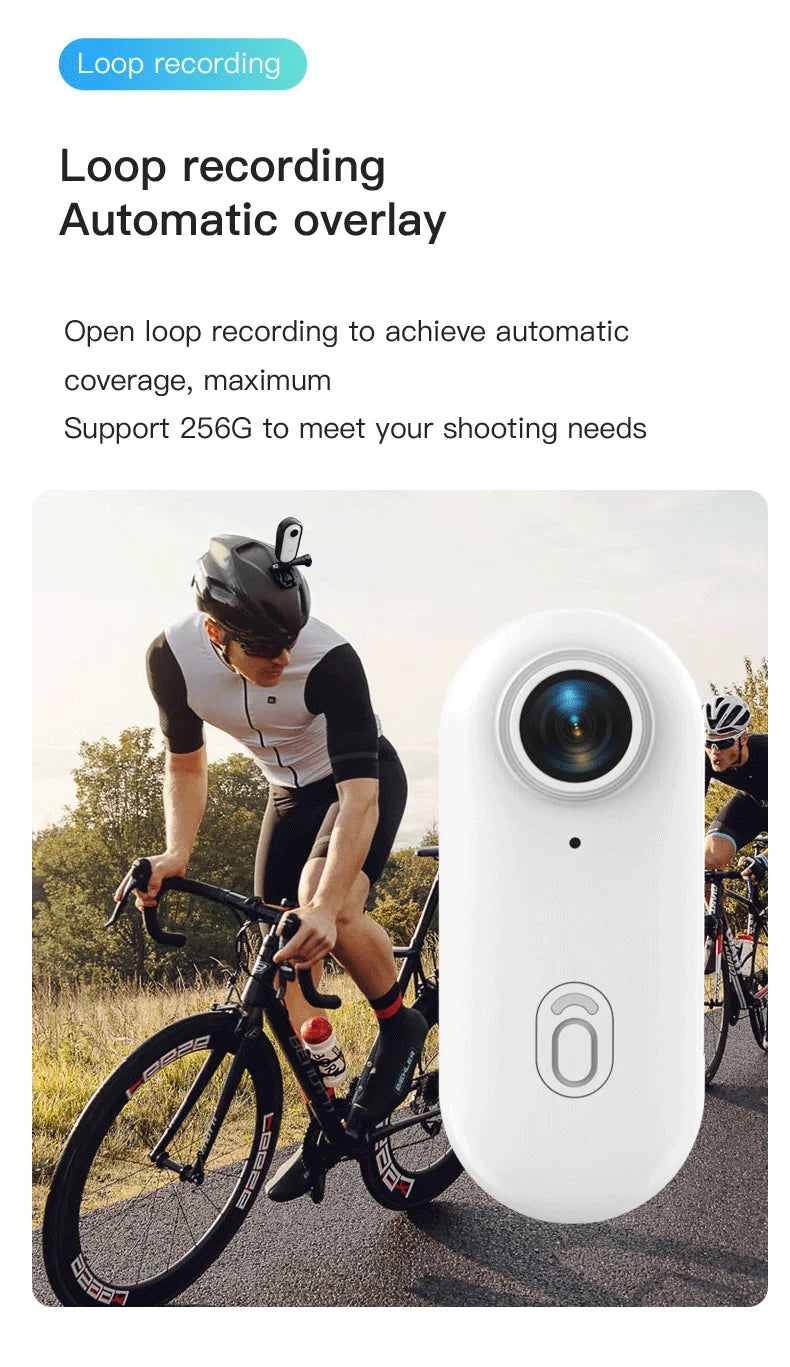 Pocket 4K Mini Camera  Magnetic Wearable Cam with Waterproof Shell WiFi Bike Motorcycle Camera Friendly for Casual Cycling Vlog