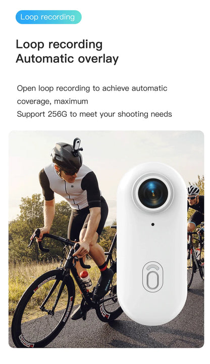 Pocket 4K Mini Camera  Magnetic Wearable Cam with Waterproof Shell WiFi Bike Motorcycle Camera Friendly for Casual Cycling Vlog