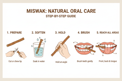 how to use miswak